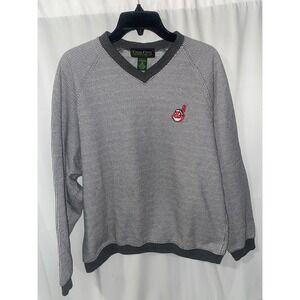 Vintage Cleveland Indians Chief‎ Wahoo V Neck Sweatshirt Medium